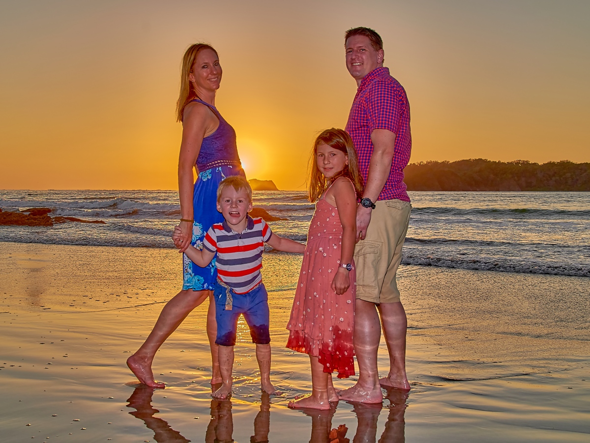 Elevating Family Bonds – Beach Portrait Photography in Playa Flamingo, Guanacaste, Costa Rica