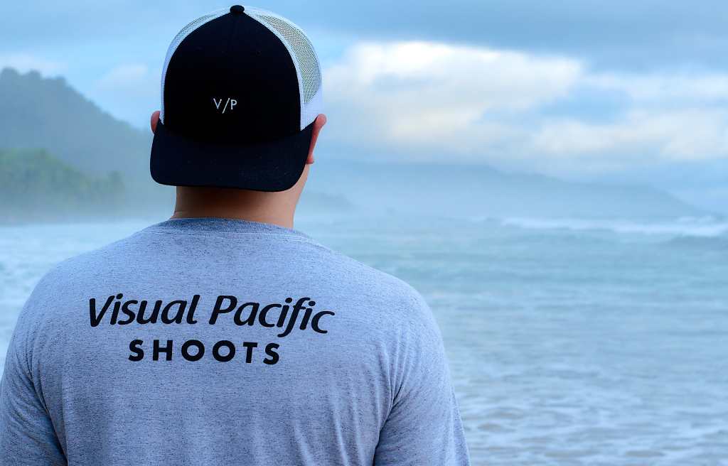 Portrait on the beach in Costa Rica with palm trees and crystal clear water